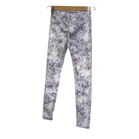 Athleta Pants - Athleta Girls Leggings white purple cloud pattern Size Medium 8-10